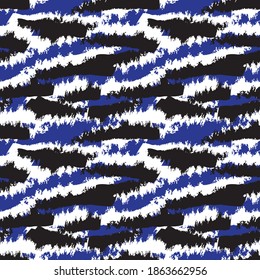 Blue Brush strokes pattern background suitable for fashion prints, graphics, backgrounds
