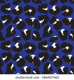 Blue Brush strokes pattern background suitable for fashion prints, graphics, backgrounds