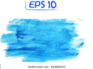 Blue brush strokes.  Transparent background. High resolution