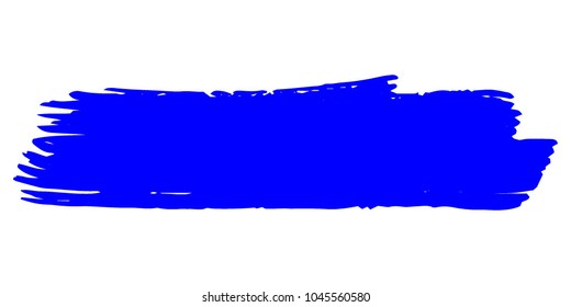 Blue Brushes Grunge Paint stripe. Distressed Vector Brush Stroke. Color Modern Textured banner. Dirty Artistic Design Elements. Creative Design Elements. Perfect For Logo, Banner, Icon.