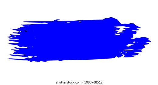Blue Brushes Grunge Paint stripe. Distressed Vector Brush Stroke. Color Modern Textured banner. Dirty Artistic Design Elements. Creative Design Elements. Perfect For Logo, Banner, Icon.