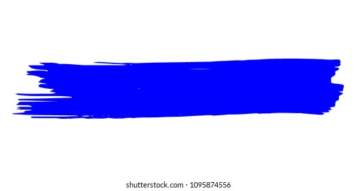Blue Brushes Grunge Paint stripe. Distressed Vector Brush Stroke. Color Modern Textured banner. Dirty Artistic Design Elements. Creative Design Elements. Perfect For Logo, Banner, Icon.
