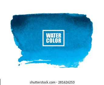 Blue Brushstroke Watercolor Element 