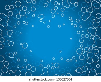 Blue bubble background