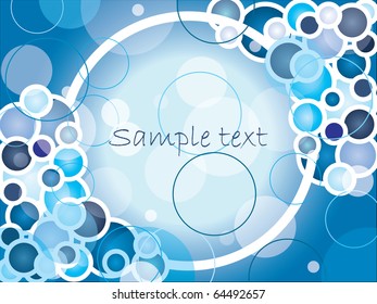 Blue bubble background