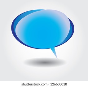 Blue bubble dialog cloud vector