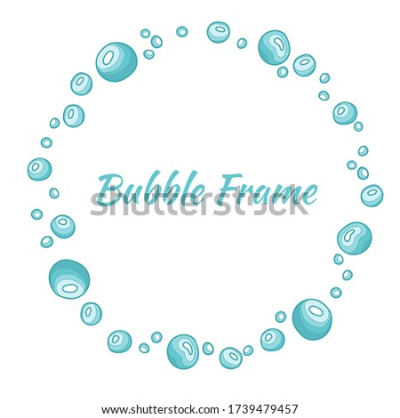Blue bubble frame for your design.