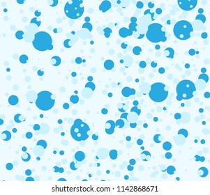 Blue bubble pattern vector design