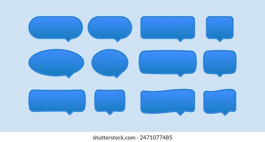 Blue bubble speech, bright background.