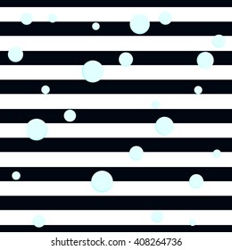 Blue bubble and stripes. seamless background