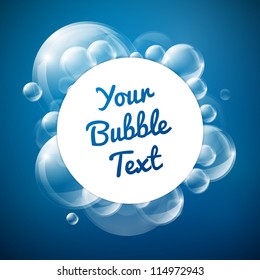 Blue Bubble Theme with place for your text