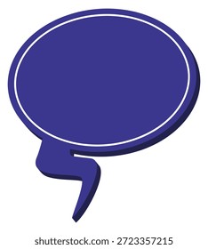 A blue bubble with a white line on it