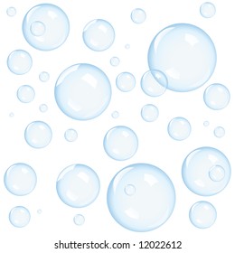 Blue bubbles background, vector illustration