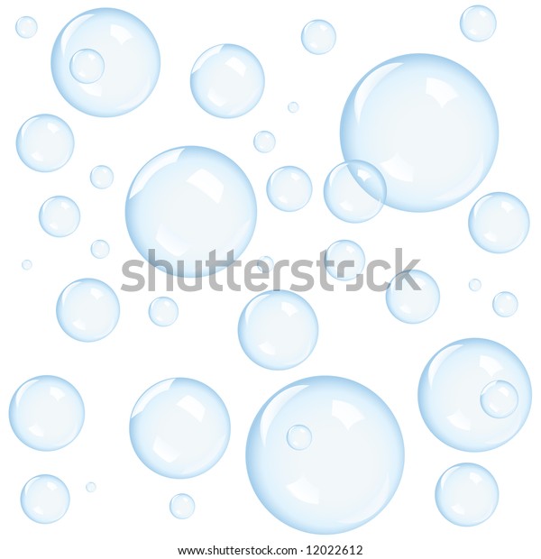 Blue Bubbles Background Vector Illustration Stock Vector (Royalty Free ...