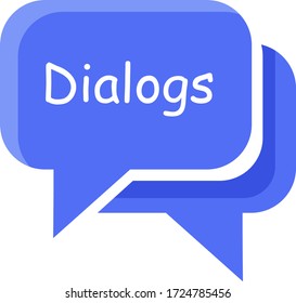 The blue bubbles with dialogs