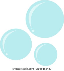 Blue bubbles flat vector art. Bubbles illustration for graphic design