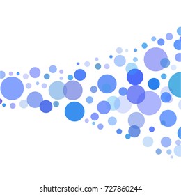 Blue Bubbles Isolated on White Background - Water, Liquid