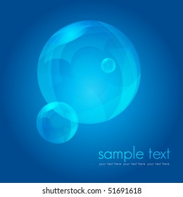 Blue bubbles vector background