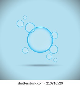 blue bubbles vector illustration