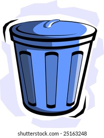 blue bucket in colour	