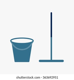Blue  Bucket icon