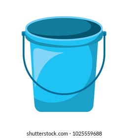 blue bucket plastic cleaning element tool handle