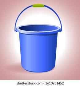 blue bucket vector design, Blue bucket isolated design.