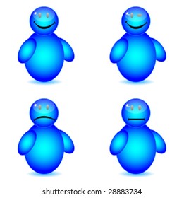 Blue Buddy Symbol, Vektorgrafik