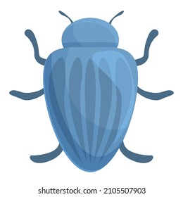 Blaue Bug-Symbol-Cartoon-Vektorgrafik. Insektenkäfer. Cute-Bug