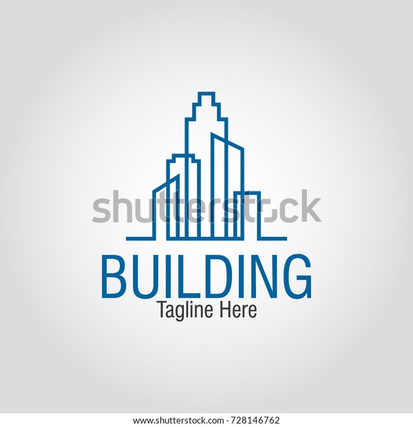 Blue Building Logo Vector Ilustration Eps Stock Vector (Royalty Free ...