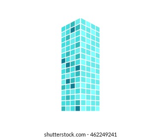blue building skyscraper cityscape architecture construction image vector 