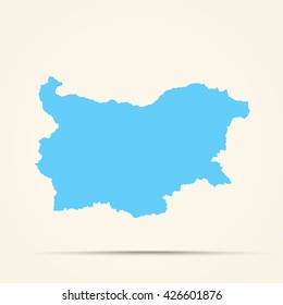 Blue Bulgaria Map Illustration