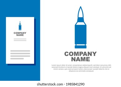 Icono de la bala azul aislado en fondo blanco. Elemento de plantilla de diseño de logotipo. Vector
