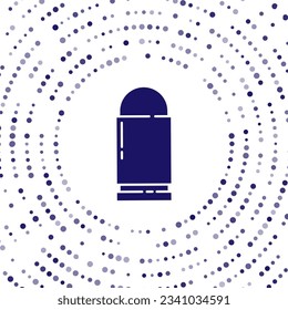 Blue Bullet icon isolated on white background. Abstract circle random dots. Vector