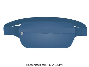 Bolsa azul para vagabundos. ilustración vectorial