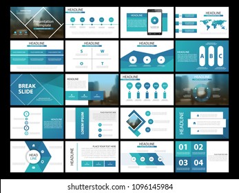 Blue bundle presentation template infographic elements . business annual report, brochure, leaflet, advertising flyer, corporate marketing banner