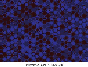 Blue and burgundy vector abstract mosaic pattern. A completely new color illustration in a puzzle style. A new original texture for your design. Polygonal background. Hex tile asymmetrical pattern
