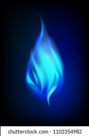 blue burn flame