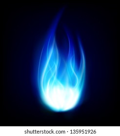 blue burning fire flame background