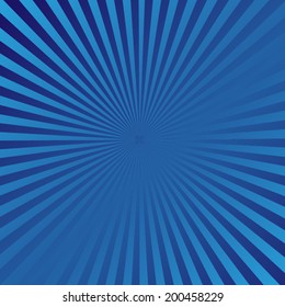 Blue Burst Background, Vector Illustration.