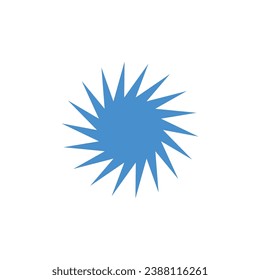 Blue burst badge symbol vector illustration