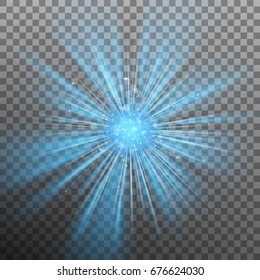 Blue burst color forces light. And also includes EPS 10 vector