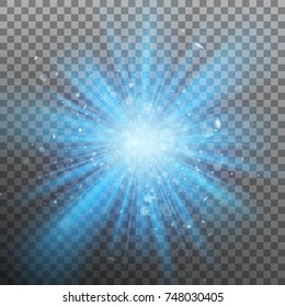 Blue burst color forces light. And also includes EPS 10 vector