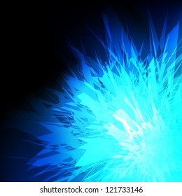 Blue burst explosion light background vector
