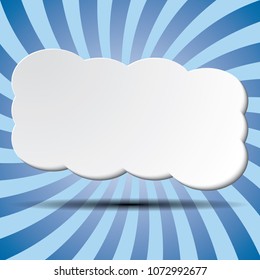 Blue Burst With Speech Bubble.