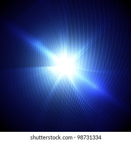 Blue burst vector EPS10 design