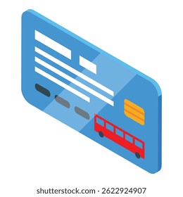 Blue bus pass card allowing passenger to pay for public transport