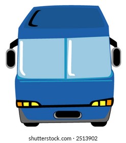 Blue Bus - Vector