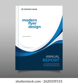 Azul negócio relatório anual capa livro modelo folheto design moderno decoração