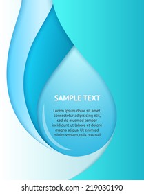 Blue business background with bubble. Vector template